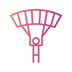 跳伞标志图标矢量插图的个人和商业用途。