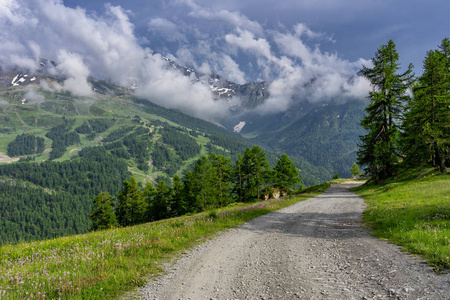 Assietta and Colle delle Finestre, Turin, Piedmont, italy, at su