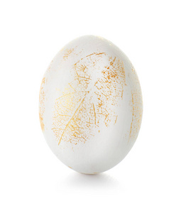 白色背景上美丽的复活节彩蛋