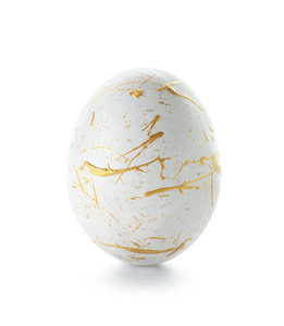 白色背景上美丽的复活节彩蛋