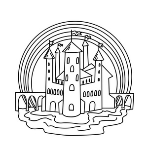 幼儿公主城堡画图片