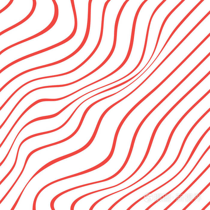 红色白色斜纹条纹样式背景对角线图案重复直条纹理背景无缝花纹线