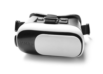 白色背景上的虚拟现实眼镜