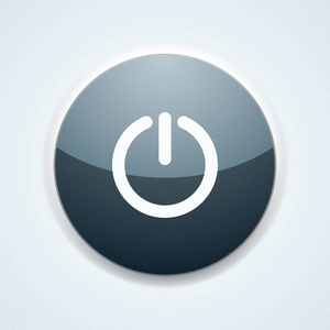 启动电源按钮符号矢量插图