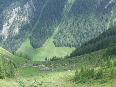 欧洲奥地利山顶岩石全景景观