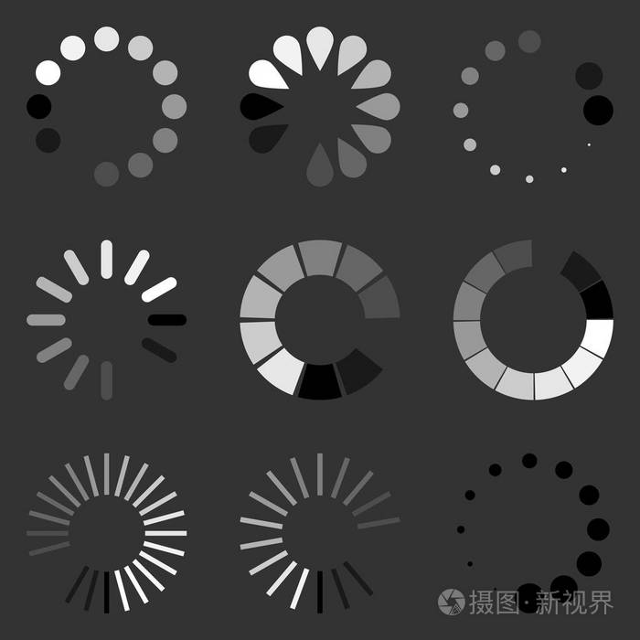 加载圆圈图标矢量插图平面设计