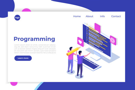 编码软件开发编程等距概念程序代码对屏幕大数据处理计算。 登陆页面Templete。