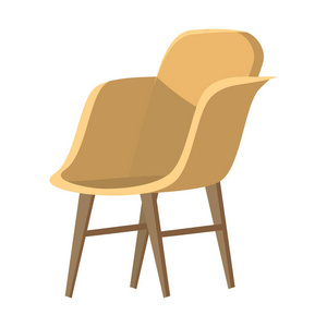 商业办公室椅子或容易的椅子查出在白色背景, 向量, 动画片样式照片