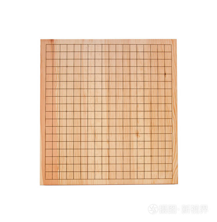 白色背景的棋盘游戏围棋空木桌