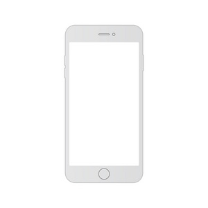 iphone线图iphone轮廓矢量插图照片