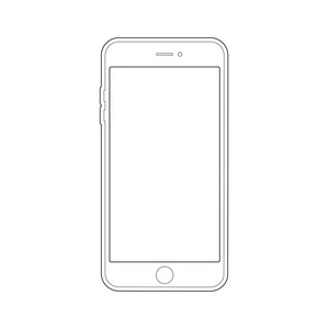 苹果iosiphone轮廓矢量插图照片