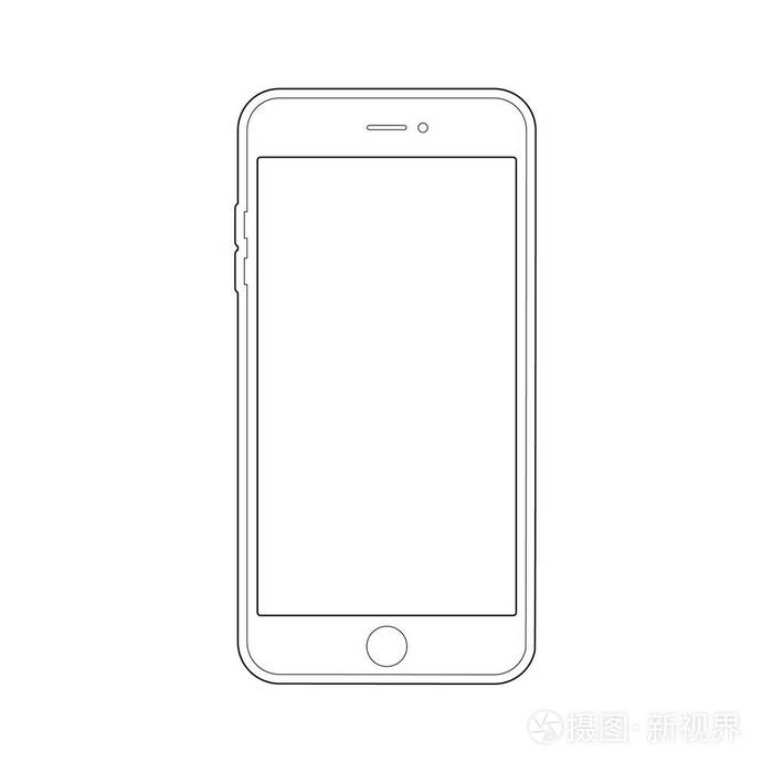 iphone轮廓矢量插图插画-正版商用图片15zcw2-摄图新视界