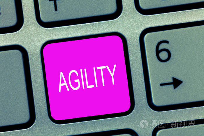 手写文本敏捷性概念意义移动思维的能力理解快速和容易快速快速发展