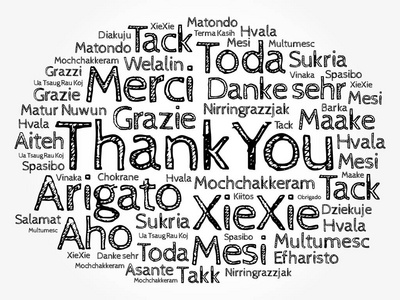 康乃馨感谢语感谢词云背景所有语言多语教育或感恩节照片