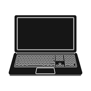 笔记本电脑和设备符号的矢量插图。笔记本电脑和服务器股票矢量图集