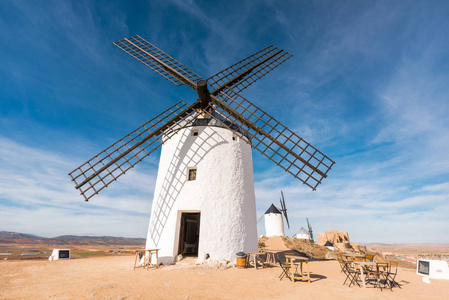 唐吉诃德风车在西班牙康苏格拉托莱多。