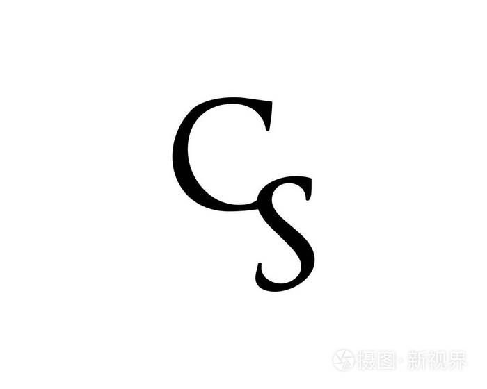 cs字母标志设计模板矢量