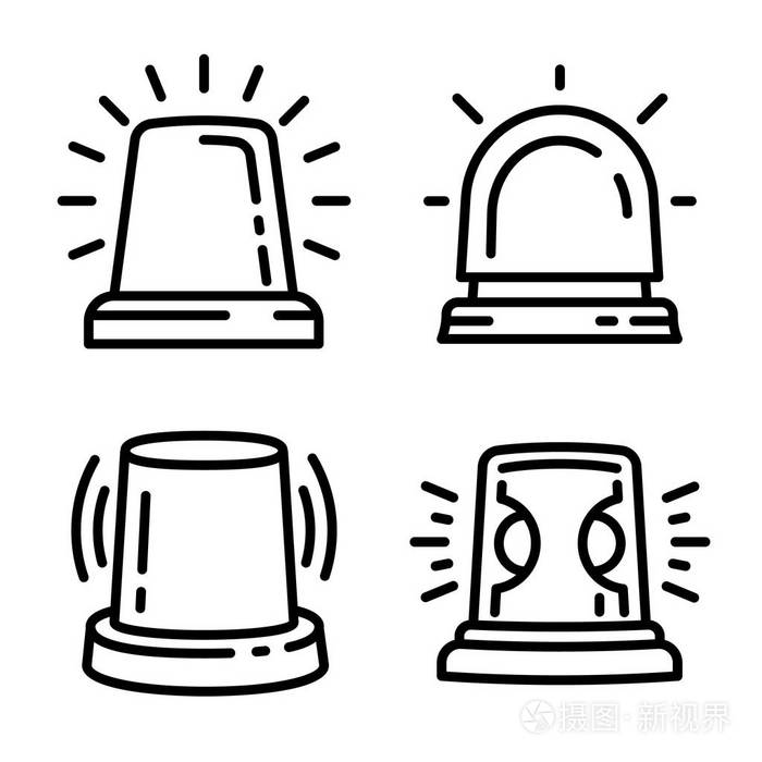 闪光灯图标集, 轮廓样式插画-正版商用图片1608eg-摄图新视界