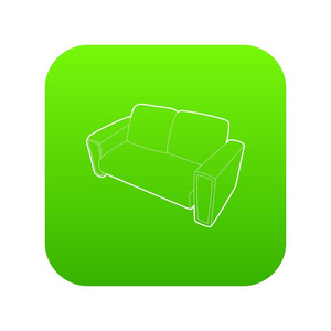 沙发图标绿色向量