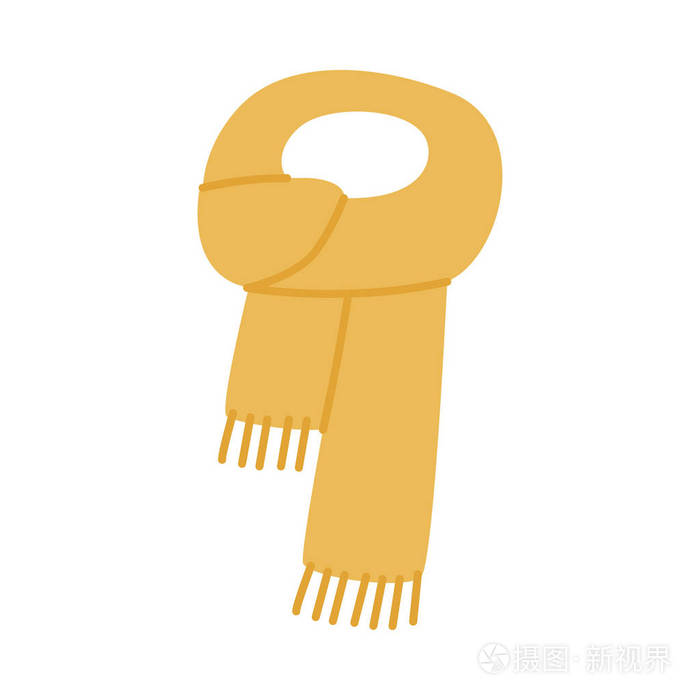 向量平针织温暖的围巾圣诞节标志