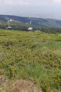 从徒步旅行小径到维托沙山的CherniVrah峰索菲亚城地区，保加利亚