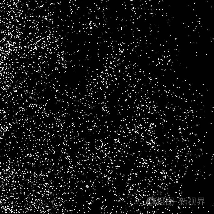 黑色背景上的灰色抽象纹理. 雪花设计元素. 遇险覆盖纹理.