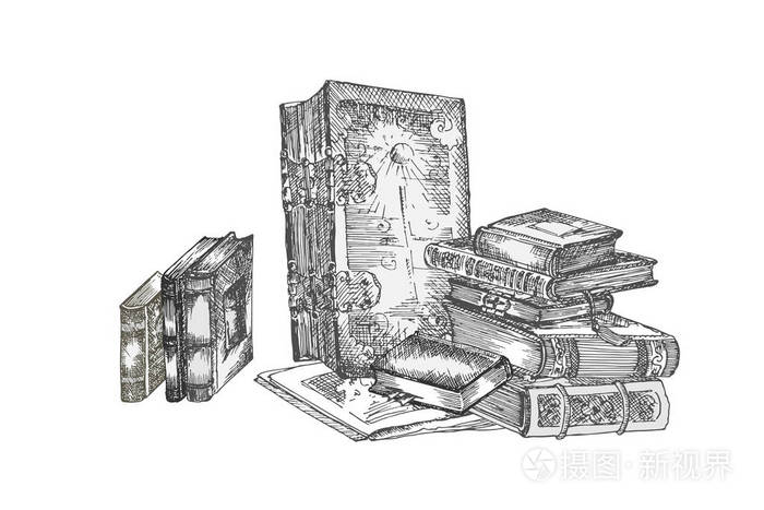 横幅用手绘素描书.