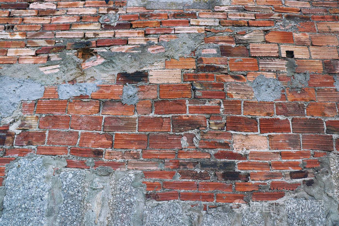 老式混凝土水泥砖墙背景壁纸表面背景