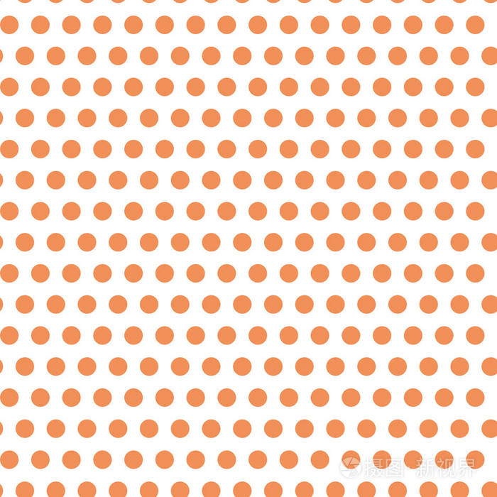 橙色斑点无缝图案设计