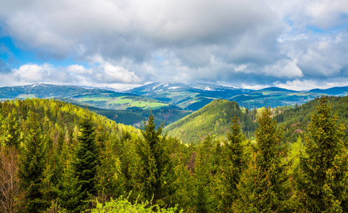 奥地利阿尔卑斯山山脉的风景