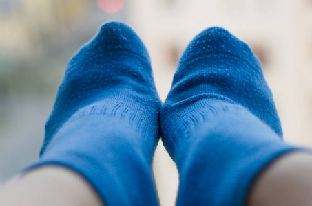 蓝色的袜子图片