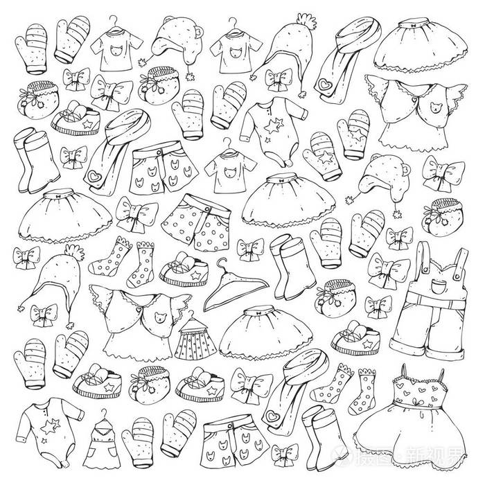 时尚衣服简笔画图片大全【时尚衣服简笔画】