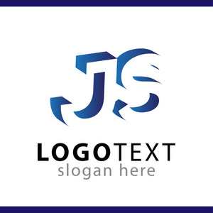 js素材模板js初始字母负空间标志图标矢量模板照片