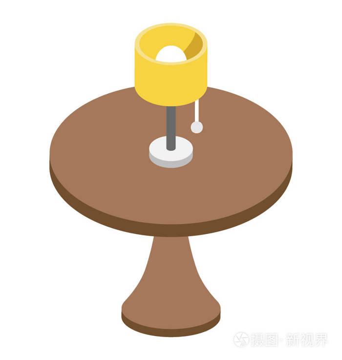 装饰圆桌等距图标设计插画-正版商用图片16111n-摄图新视界