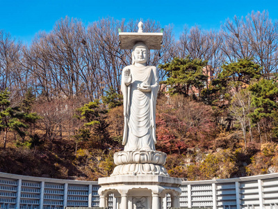韩国首尔邦根萨寺美丽的佛教雕像