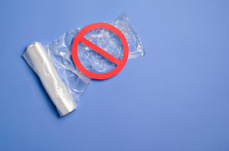 拒绝塑料袋回收和污染问题的概念