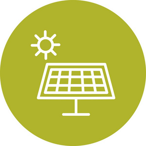 太阳能电池板线图标图片
