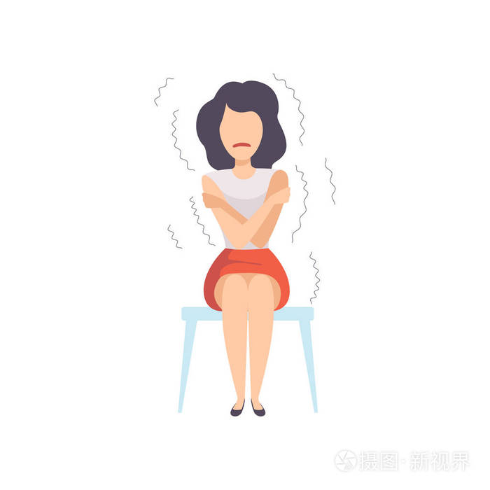 恐慌症精神崩溃了患有精神障碍精神心理问题的年轻妇女