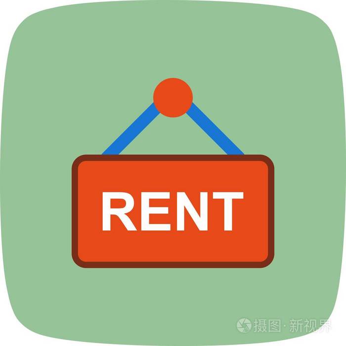 租金矢量图标标志图标矢量插图个人和商业用途