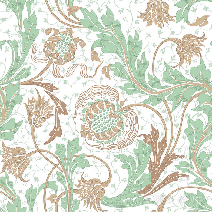 现代无缝图案的室内装饰包装纸,平面设计,服装和纺织品. 矢量. 背景.