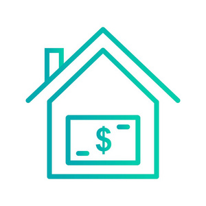房屋价格矢量图标标志图标矢量插图个人和商业用途。
