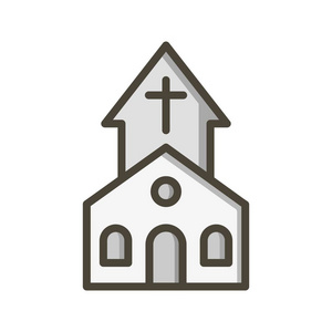 教堂矢量图标标志图标矢量插图个人和商业用途。