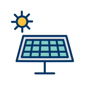矢量标志太阳能电池板图片