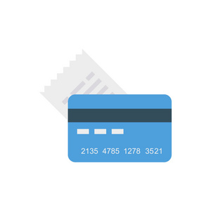 信用卡平面样式图标插图支付概念