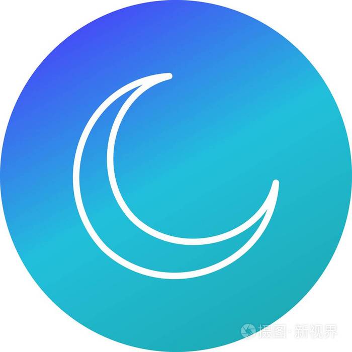 新的月亮矢量图标标志图标矢量插图的个人和商业用途