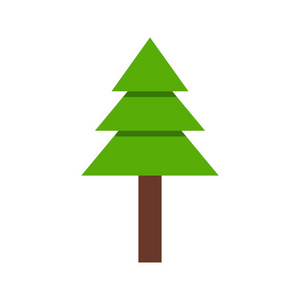 松树矢量图标符号图标矢量插图个人和商业使用。
