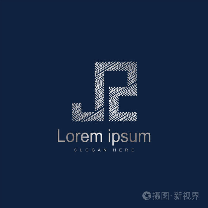 初始字母jz标志模板矢量设计. 抽象字母标志设计