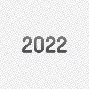 2022年数字图标。 新年快乐。 网格背景
