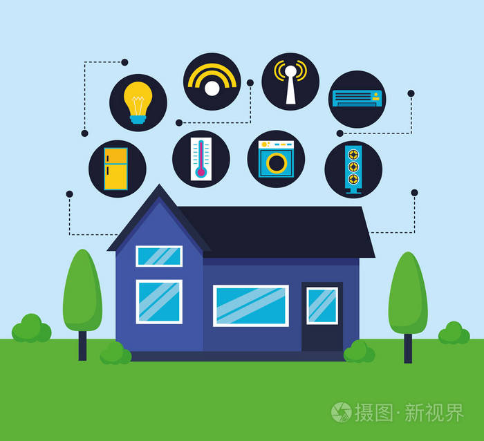智能家居相关插画-正版商用图片162370-摄图新视界
