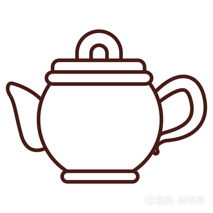 茶壶画法椭圆形图片